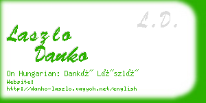 laszlo danko business card